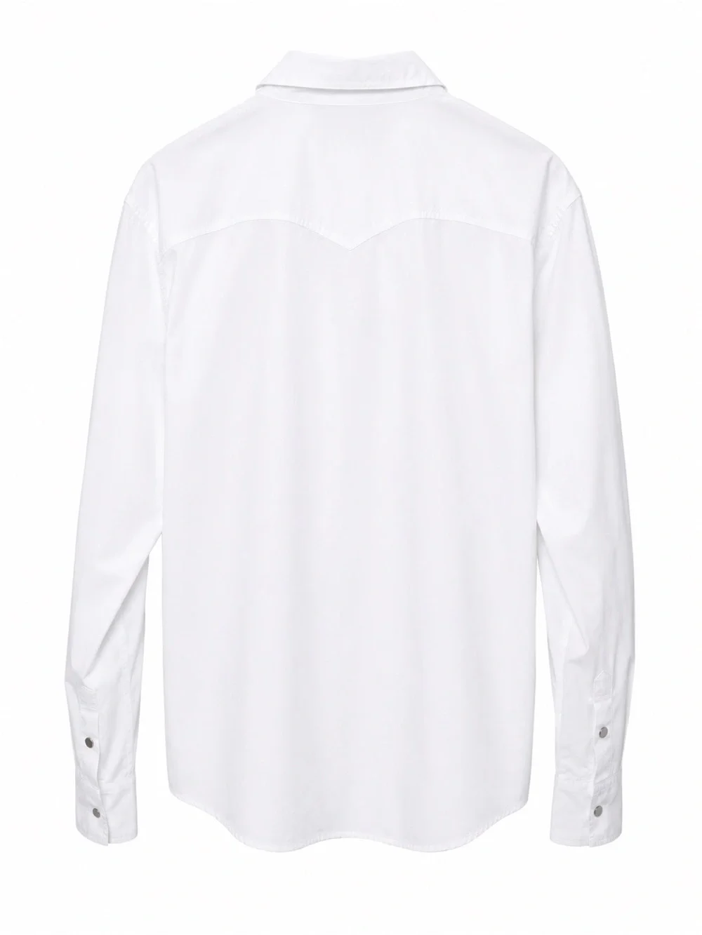 True Religion Big T Western Pearl Snap Shirt White Contrast Stitch 3XL